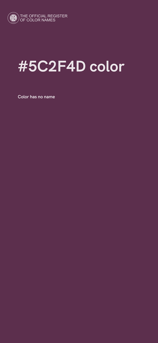#5C2F4D color image