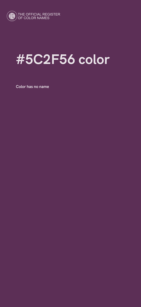 #5C2F56 color image