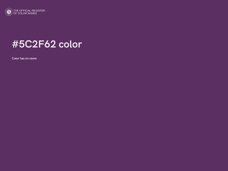 #5C2F62 color image