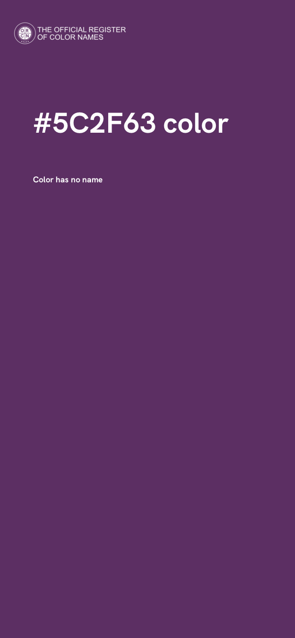 #5C2F63 color image