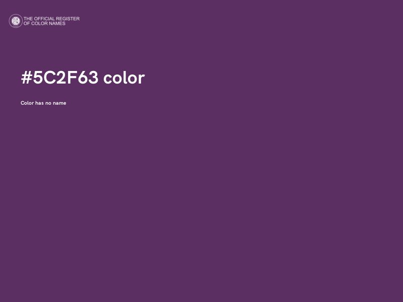 #5C2F63 color image