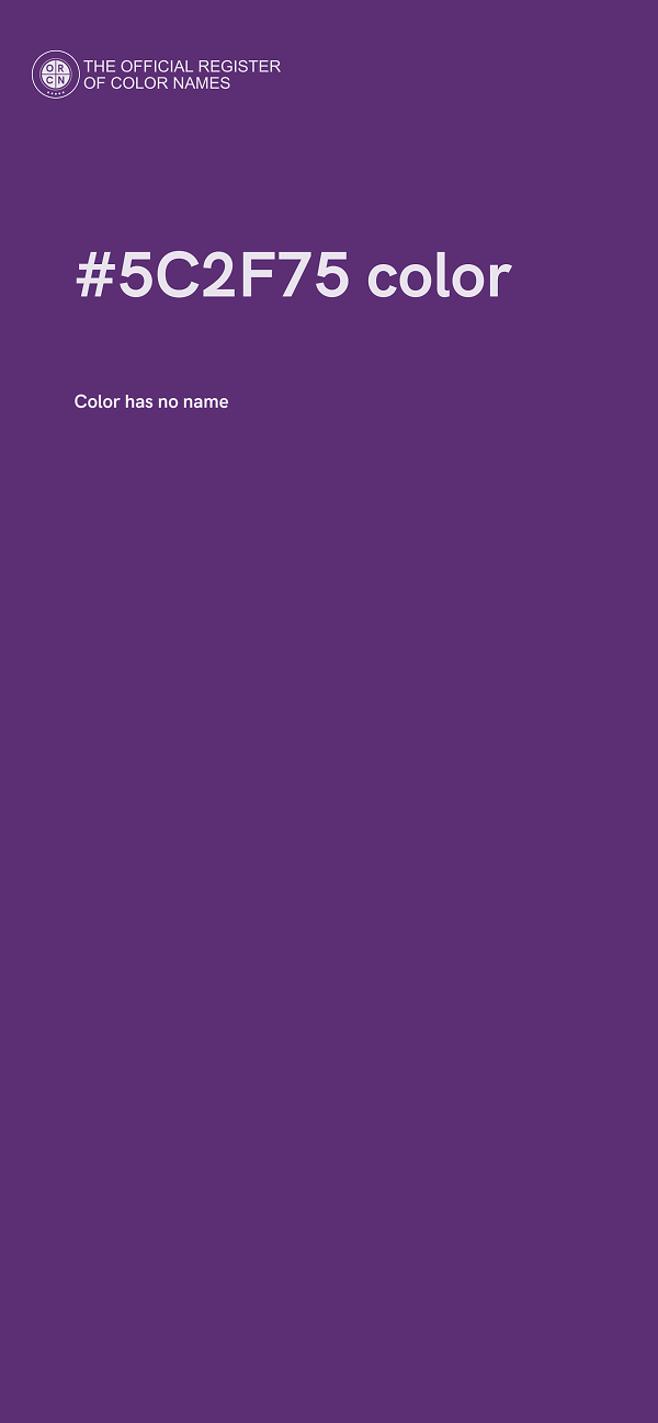 #5C2F75 color image