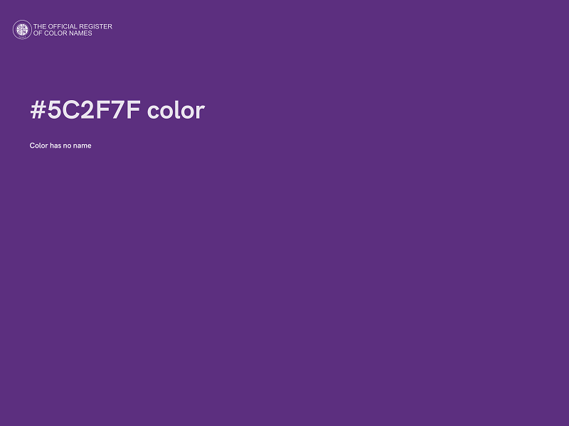 #5C2F7F color image