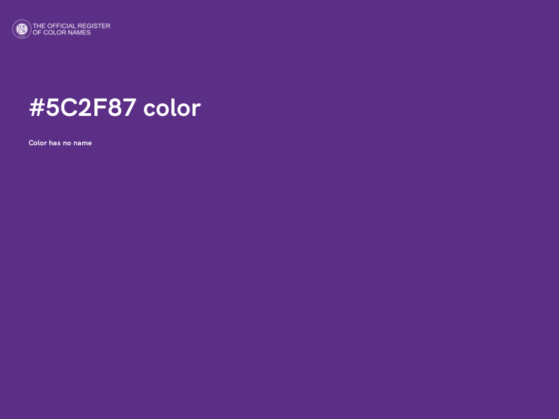 #5C2F87 color image