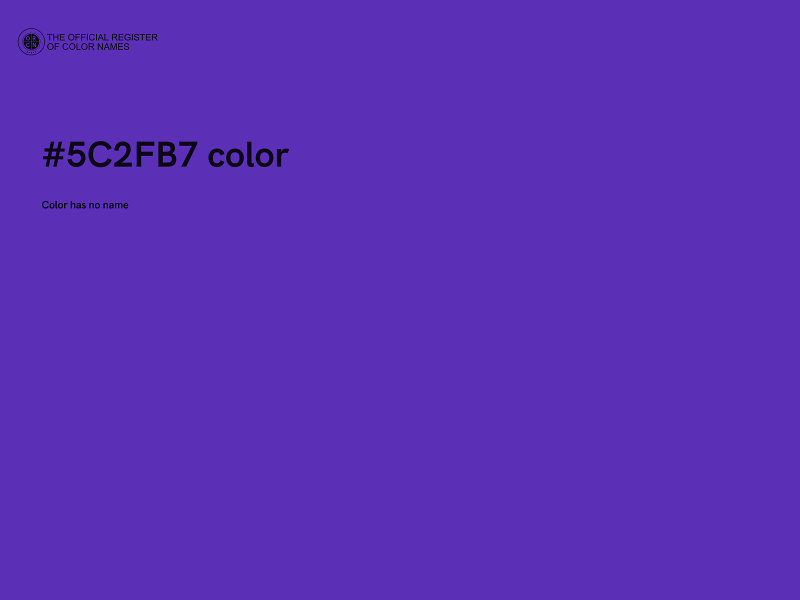 #5C2FB7 color image