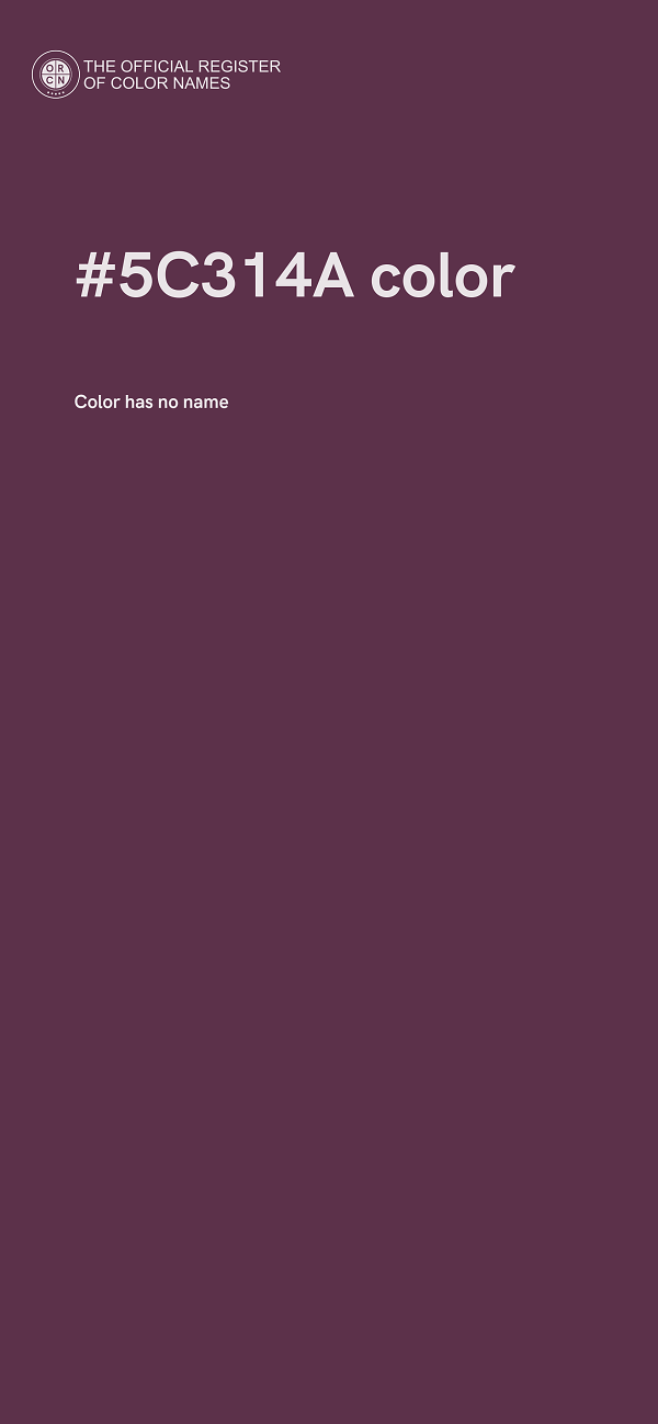 #5C314A color image
