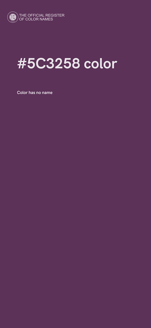 #5C3258 color image
