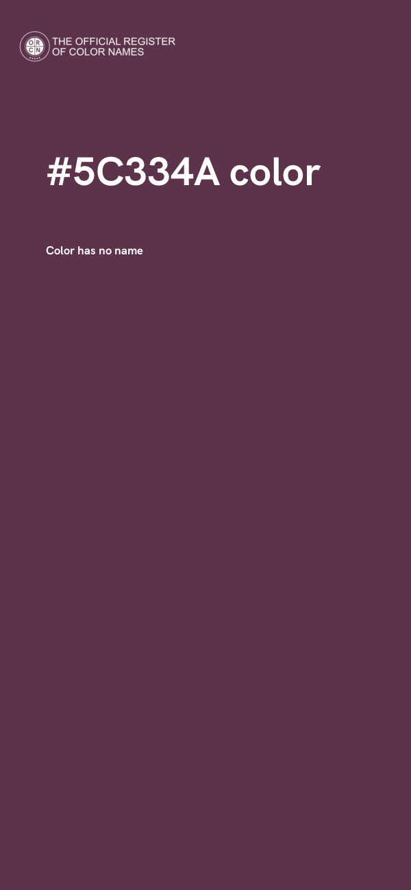 #5C334A color image