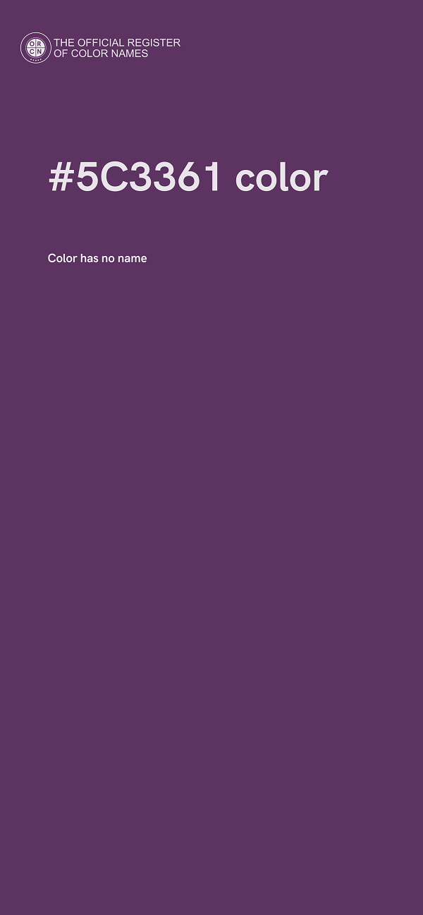 #5C3361 color image