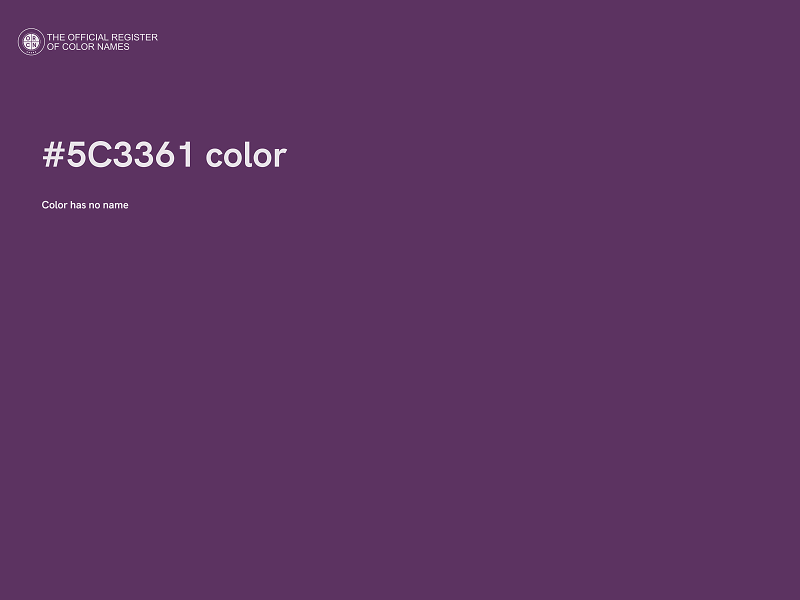 #5C3361 color image