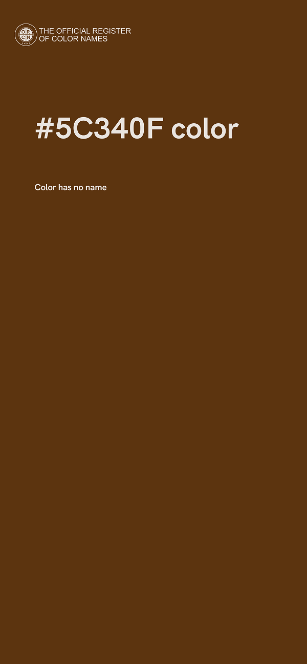 #5C340F color image