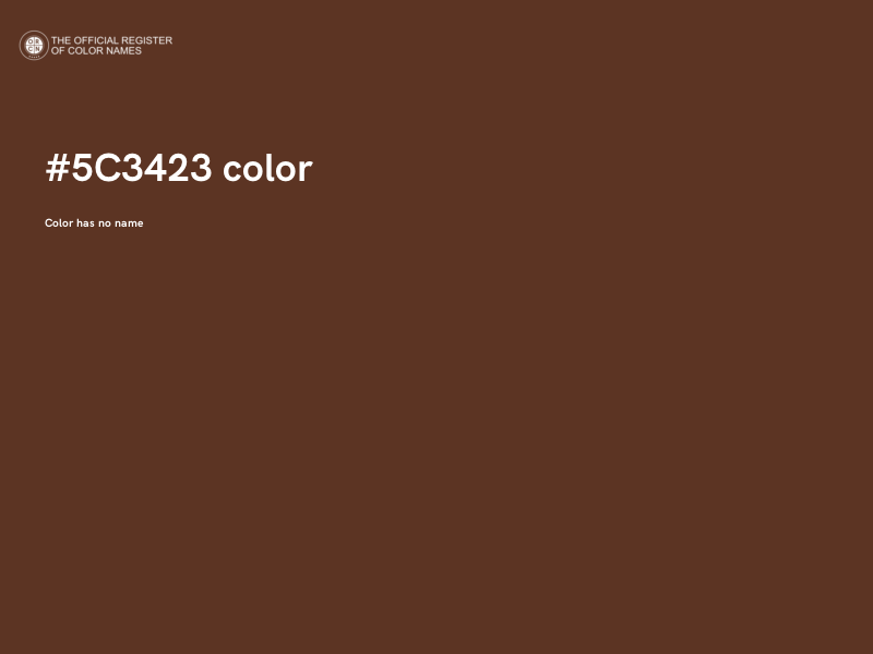 #5C3423 color image