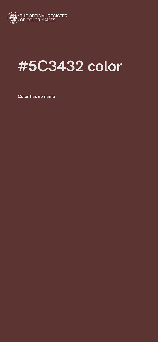 #5C3432 color image