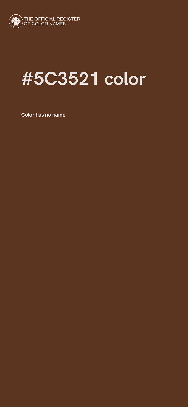 #5C3521 color image