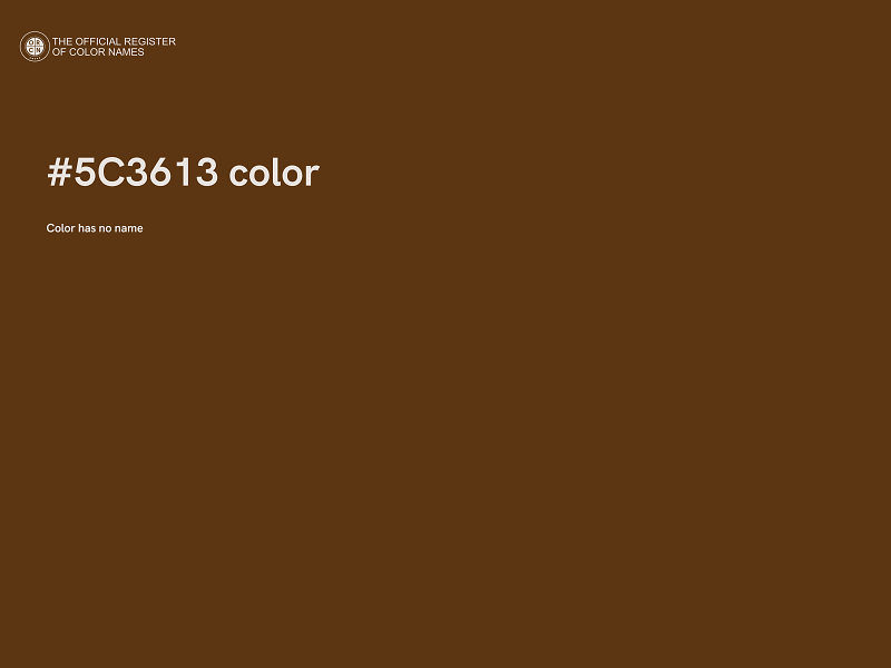 #5C3613 color image