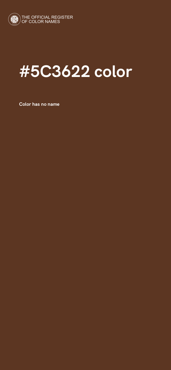 #5C3622 color image