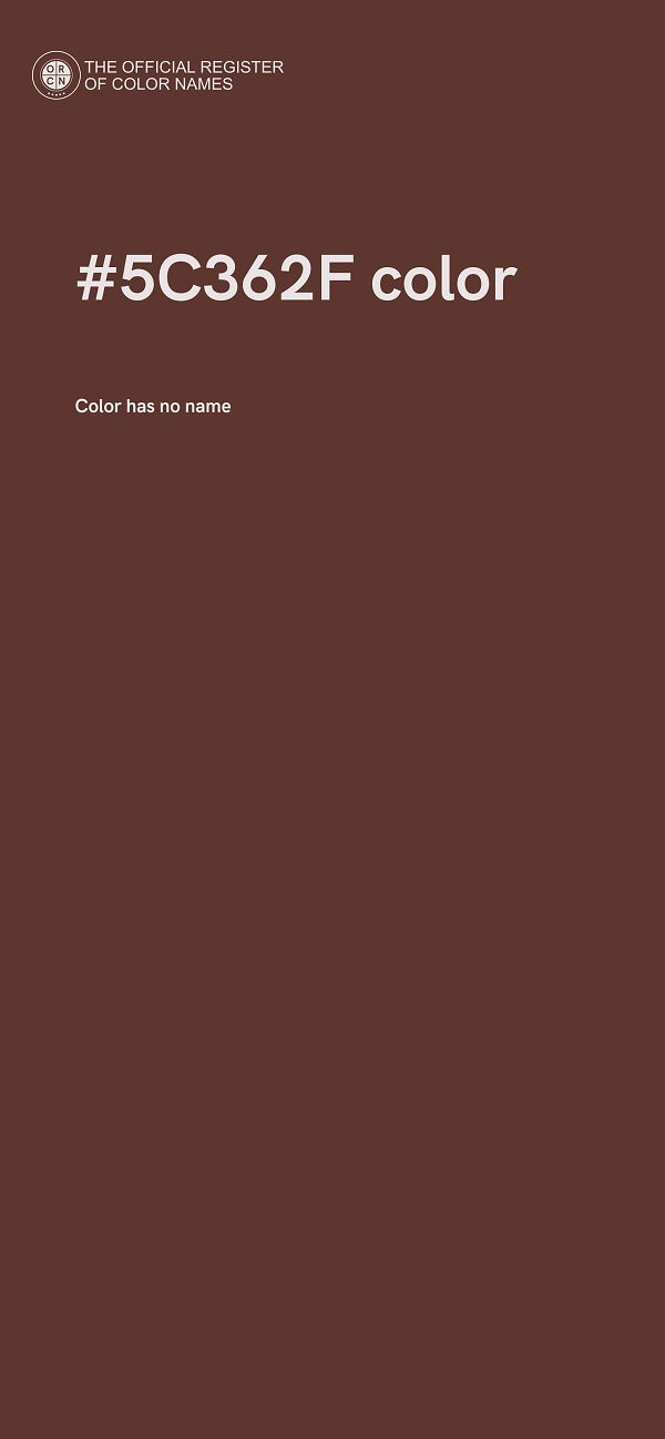 #5C362F color image