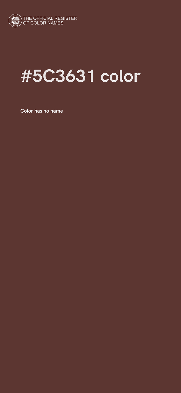 #5C3631 color image