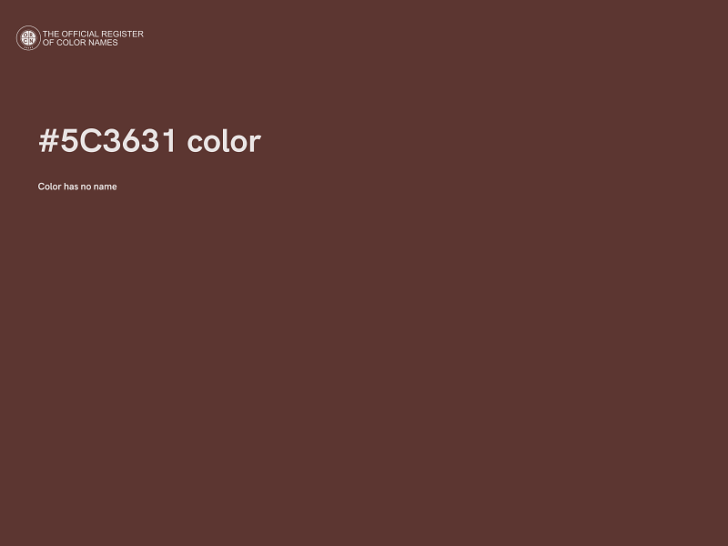#5C3631 color image
