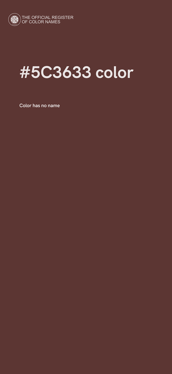 #5C3633 color image