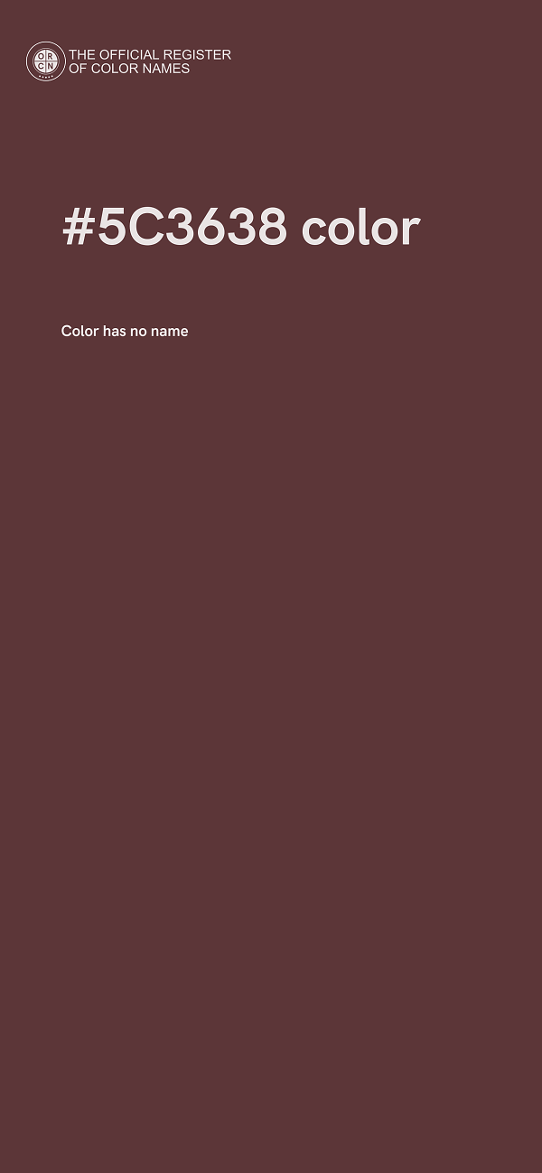 #5C3638 color image