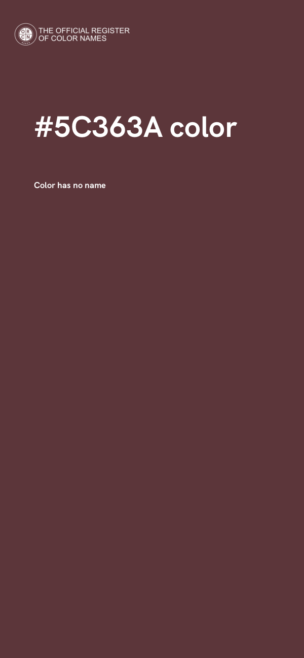 #5C363A color image