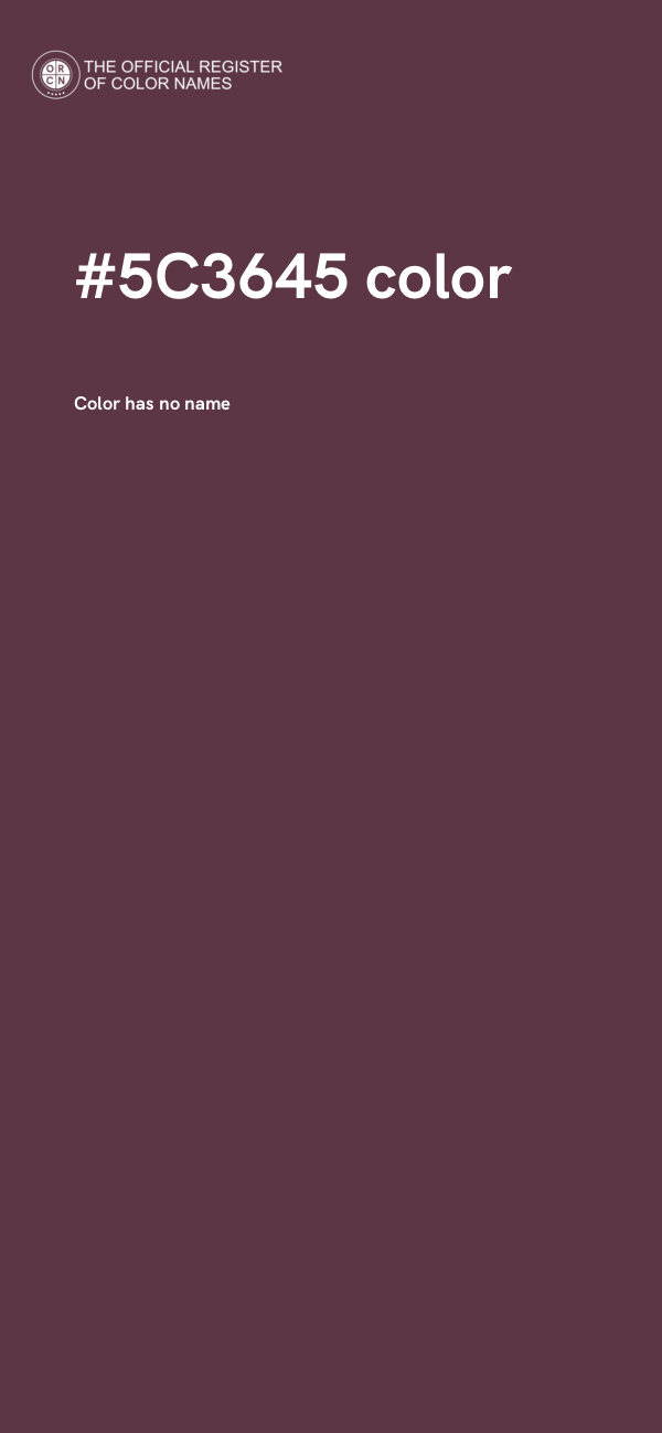 #5C3645 color image