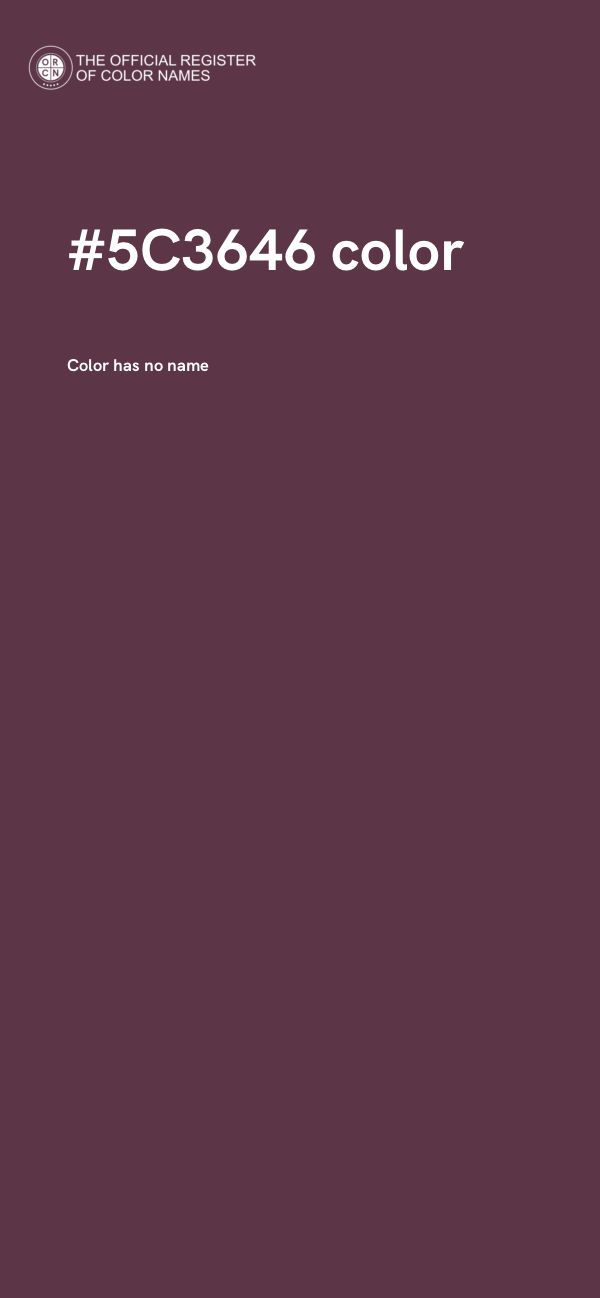 #5C3646 color image