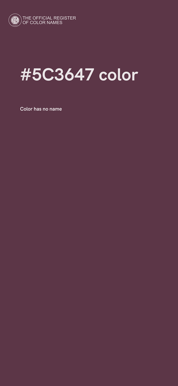 #5C3647 color image