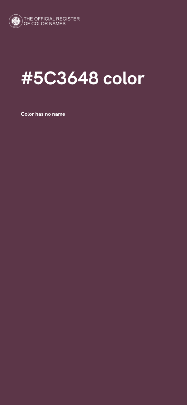 #5C3648 color image