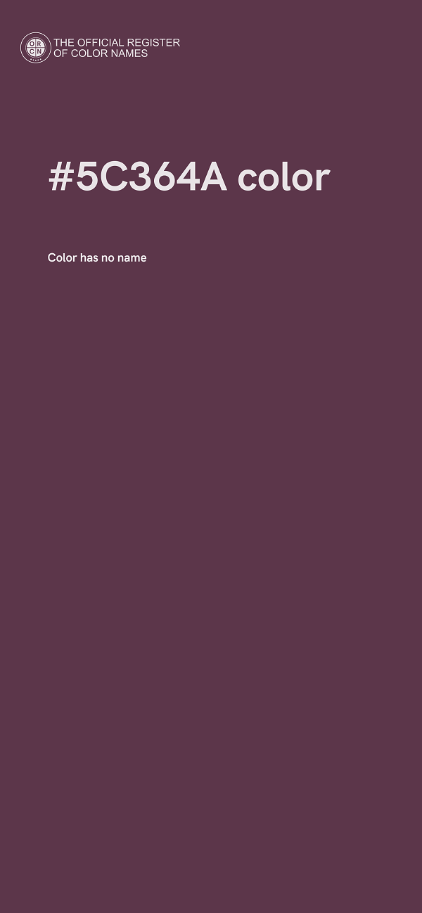 #5C364A color image