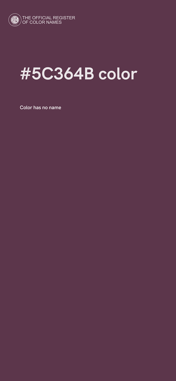 #5C364B color image