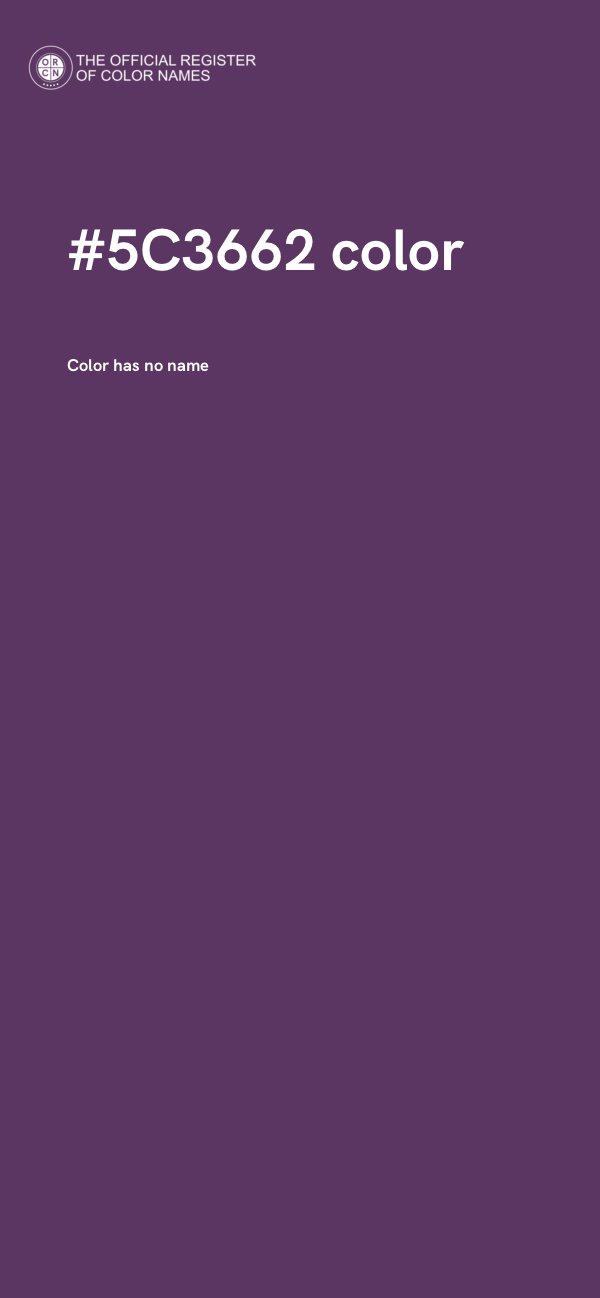 #5C3662 color image