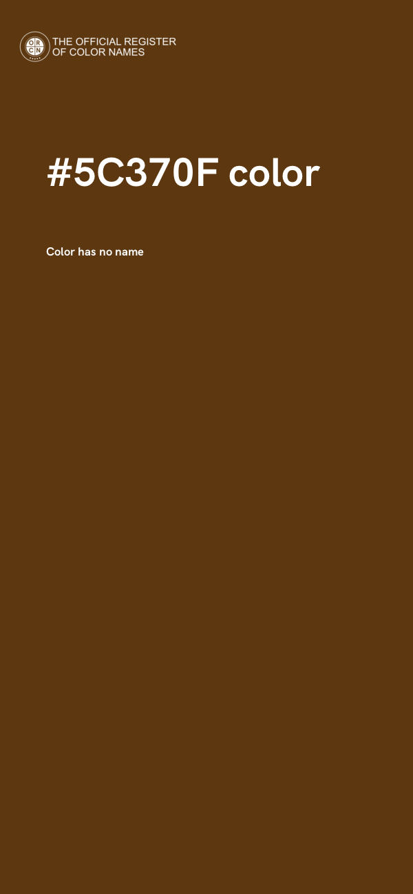 #5C370F color image
