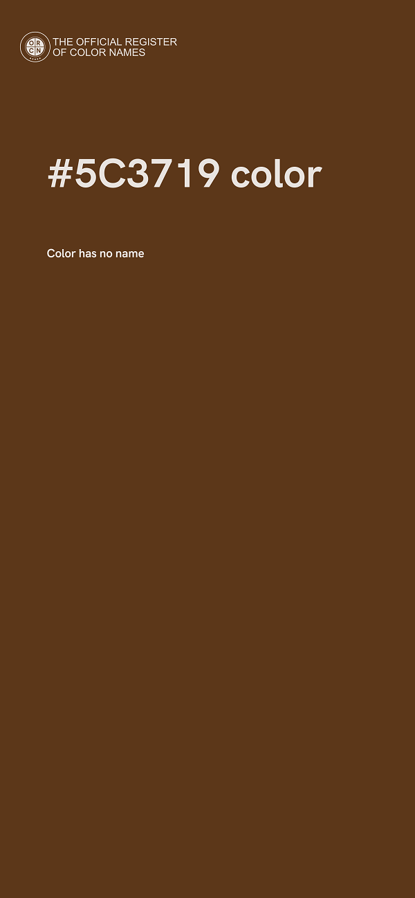 #5C3719 color image
