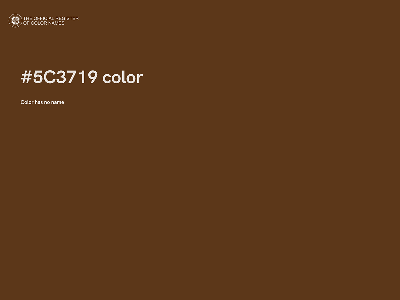 #5C3719 color image