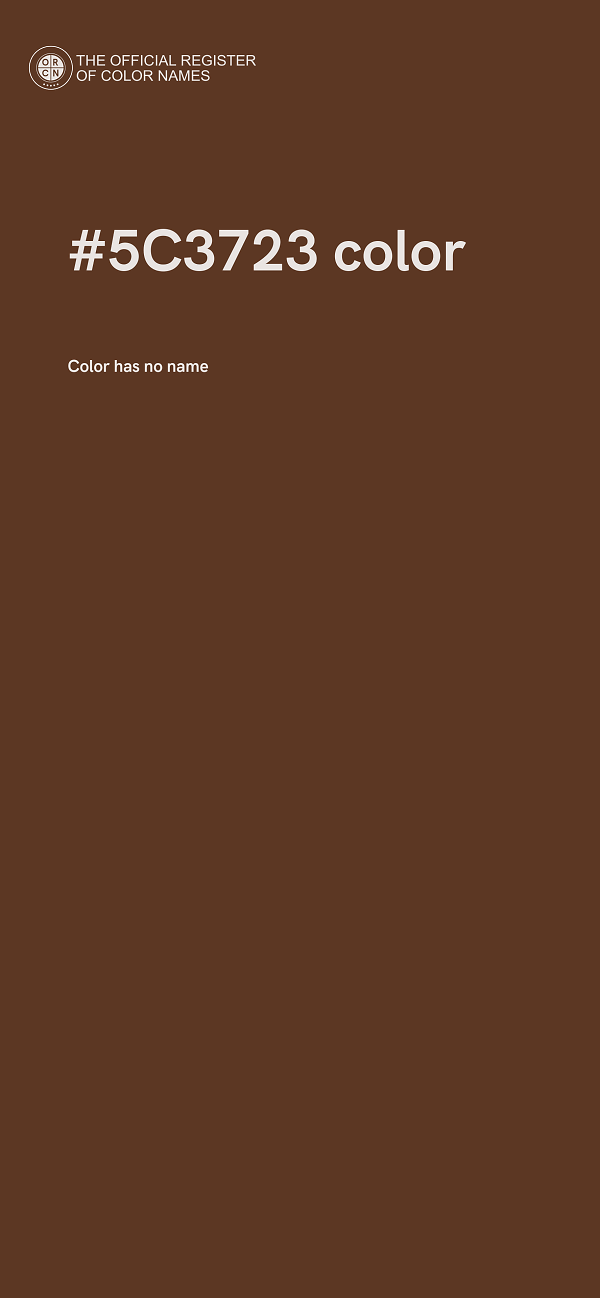 #5C3723 color image