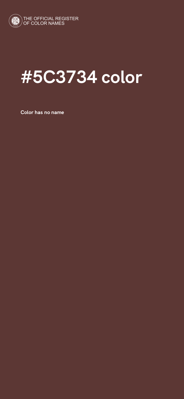#5C3734 color image