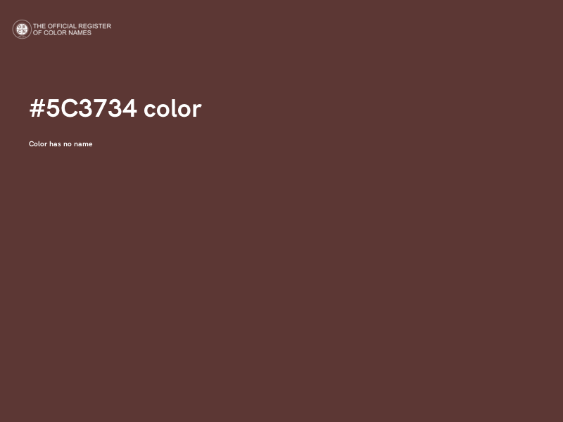 #5C3734 color image