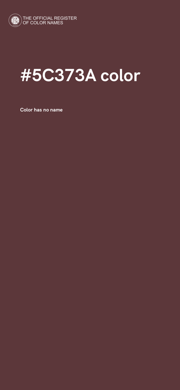 #5C373A color image