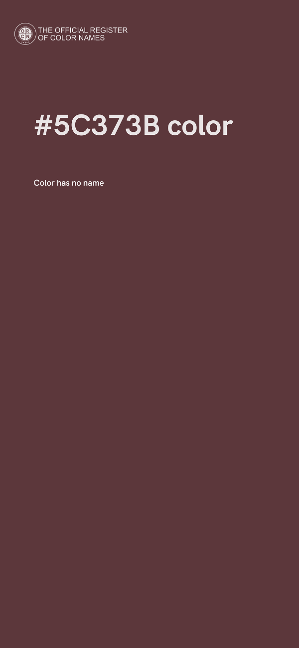 #5C373B color image