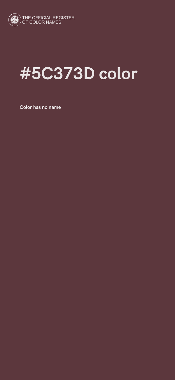 #5C373D color image