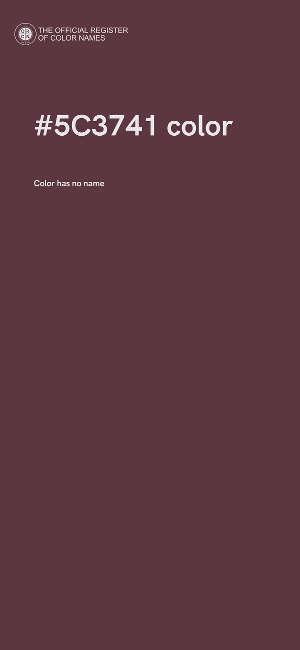 #5C3741 color image