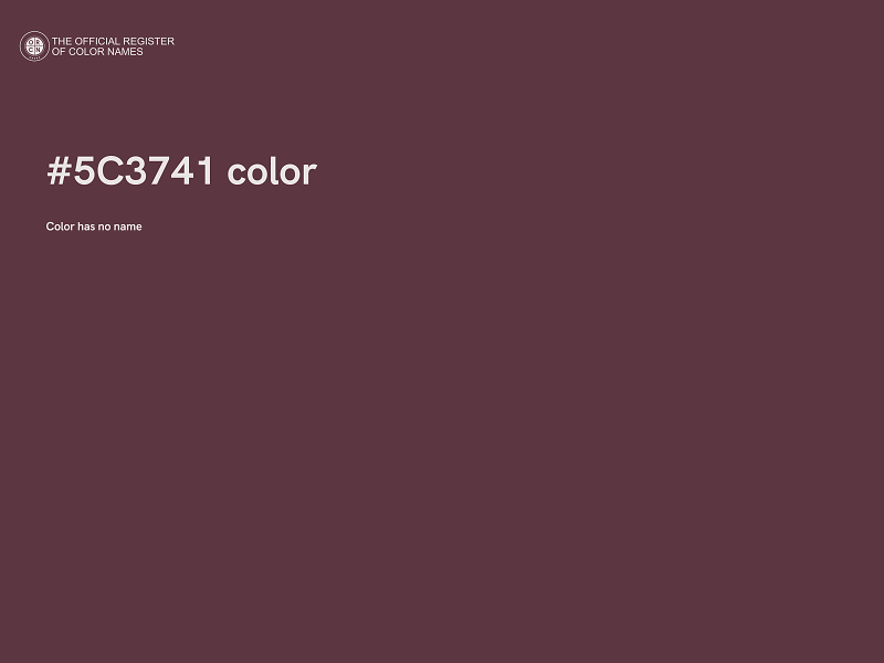 #5C3741 color image