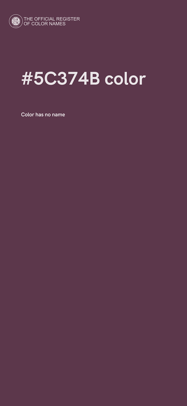 #5C374B color image