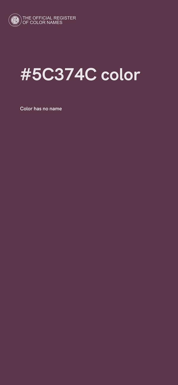 #5C374C color image