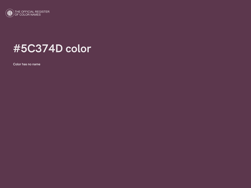 #5C374D color image