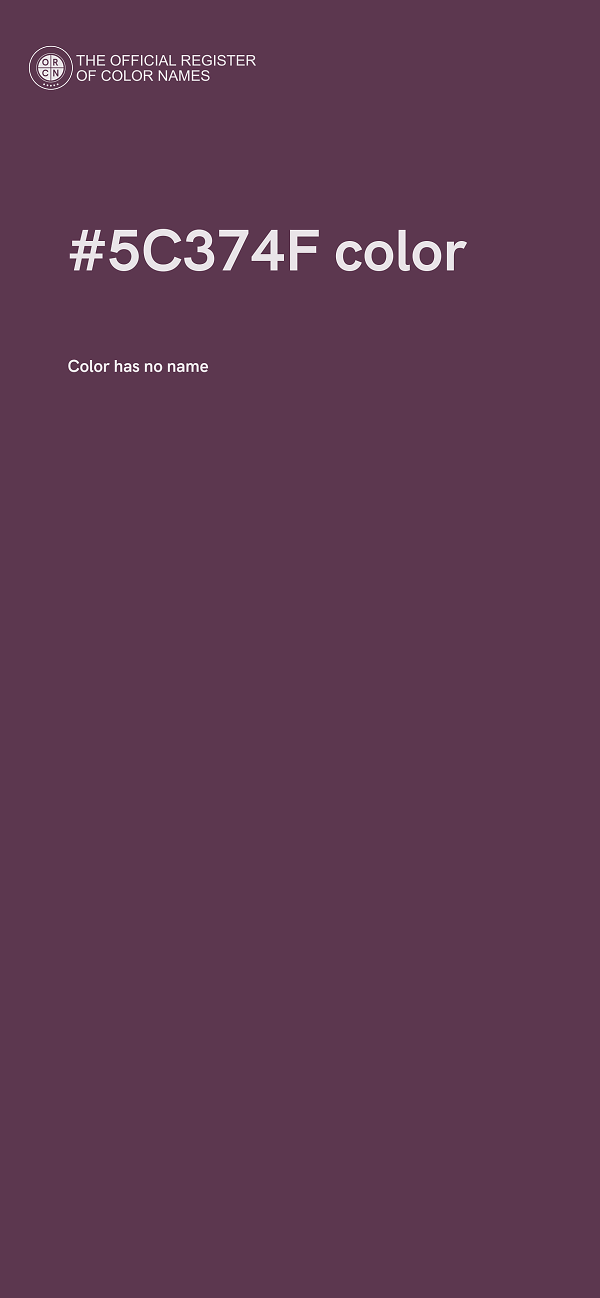 #5C374F color image