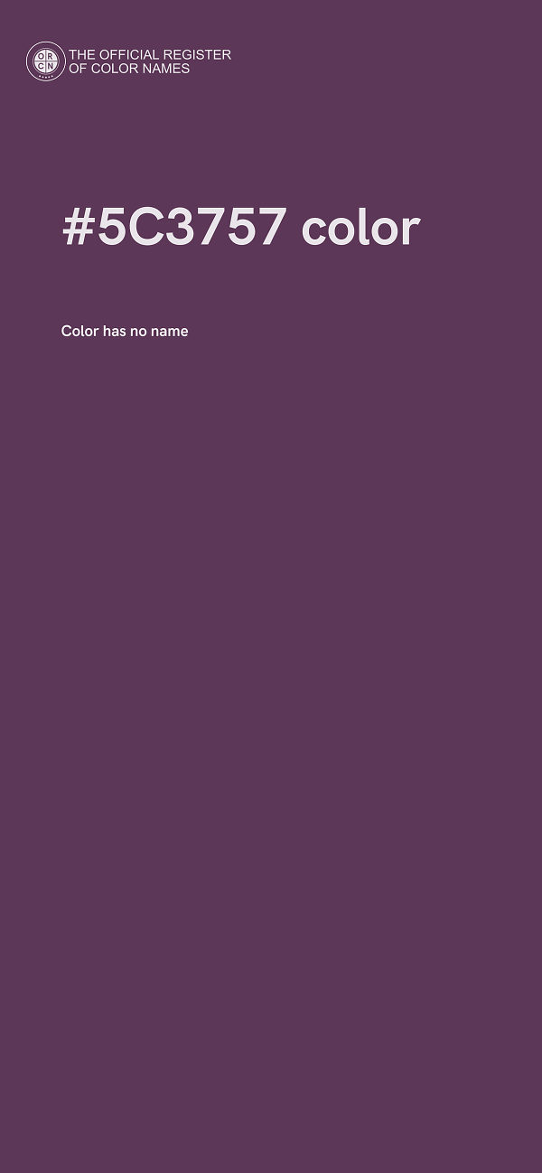 #5C3757 color image