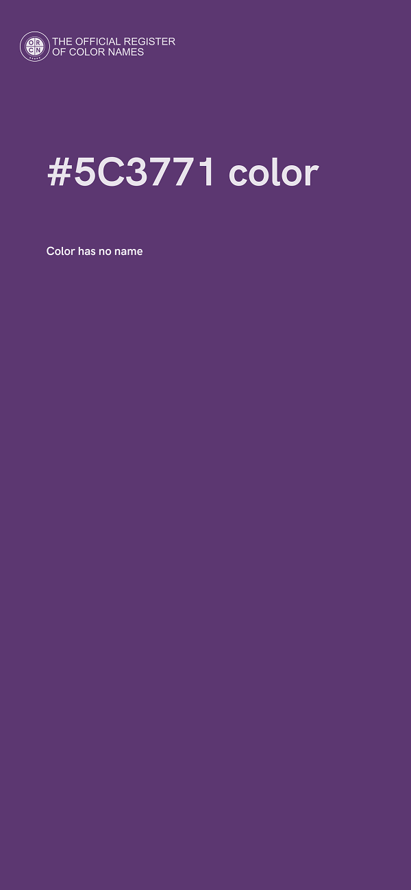 #5C3771 color image